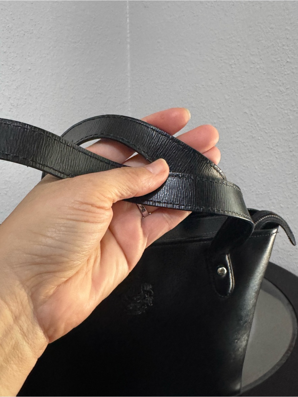 Lauren Ralph Lauren Black Leather Tote Bag - Picture 4 of 15